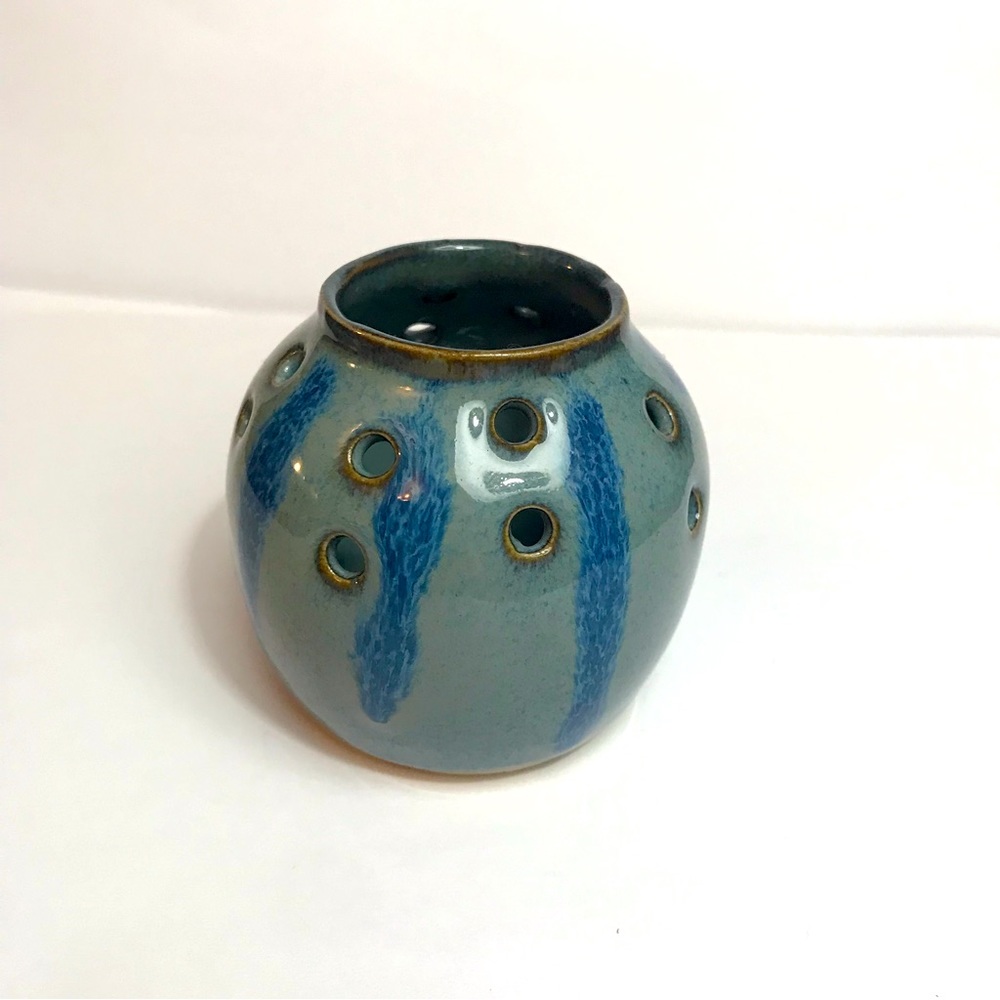 Art Pottery Wildflower Vase T.B. Pots Hand Painted Made In Maine Beautiful Mini